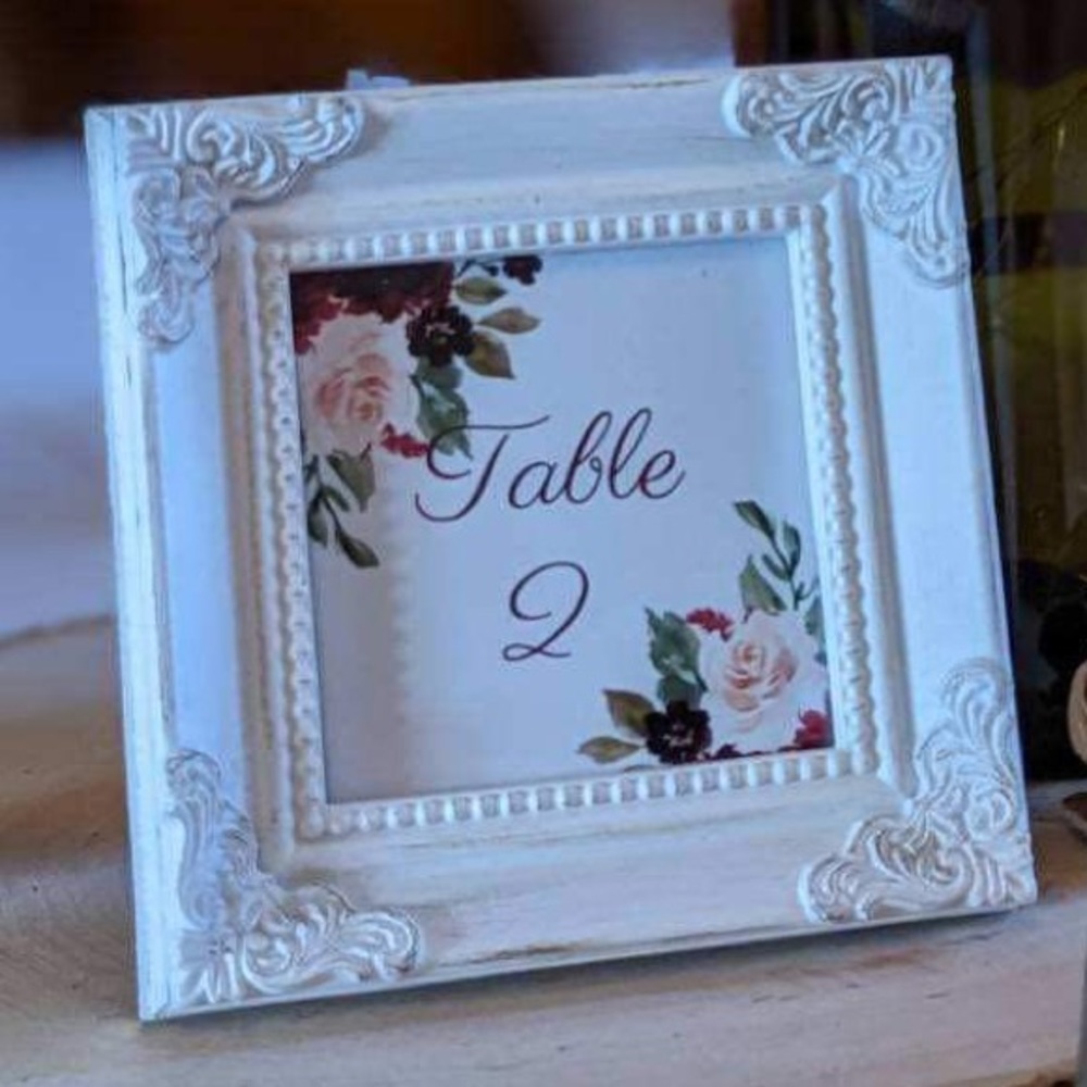 14 table number frames